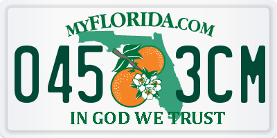 FL license plate 0453CM