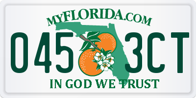 FL license plate 0453CT