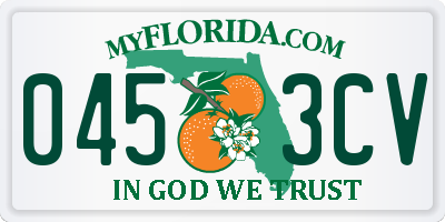 FL license plate 0453CV