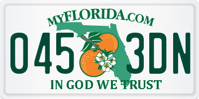 FL license plate 0453DN