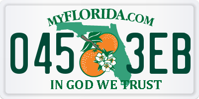FL license plate 0453EB