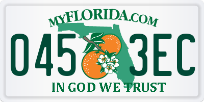 FL license plate 0453EC
