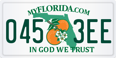 FL license plate 0453EE