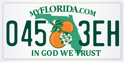 FL license plate 0453EH