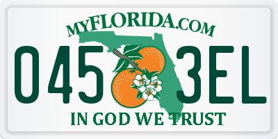 FL license plate 0453EL