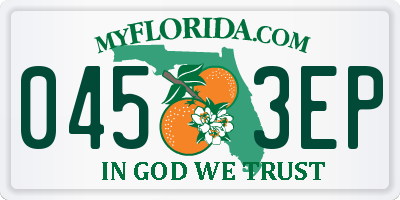 FL license plate 0453EP