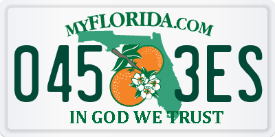 FL license plate 0453ES