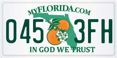 FL license plate 0453FH
