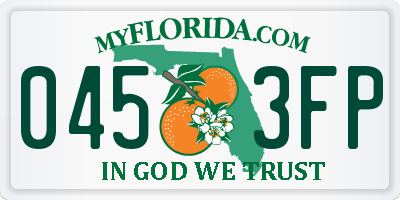 FL license plate 0453FP