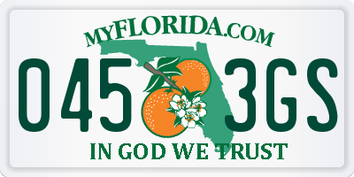 FL license plate 0453GS