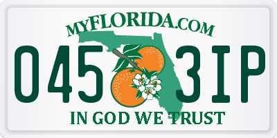 FL license plate 0453IP