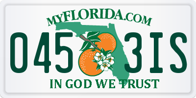 FL license plate 0453IS