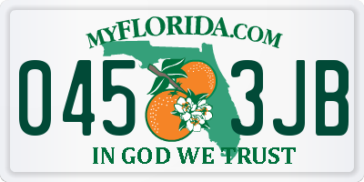 FL license plate 0453JB