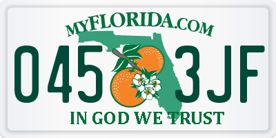 FL license plate 0453JF