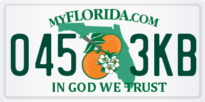 FL license plate 0453KB