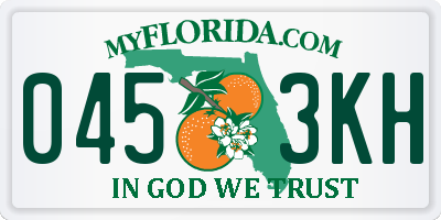 FL license plate 0453KH