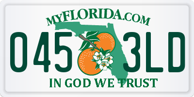 FL license plate 0453LD