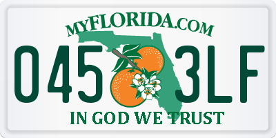 FL license plate 0453LF
