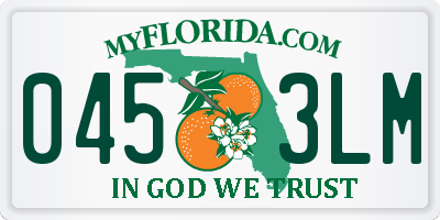 FL license plate 0453LM
