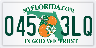 FL license plate 0453LQ