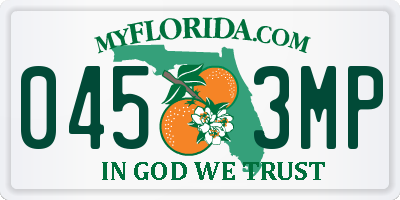 FL license plate 0453MP