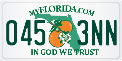 FL license plate 0453NN