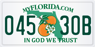 FL license plate 0453OB
