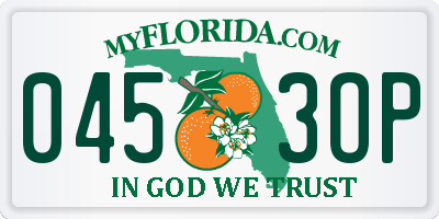 FL license plate 0453OP