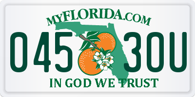 FL license plate 0453OU