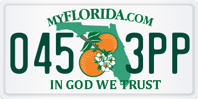 FL license plate 0453PP