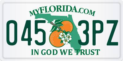 FL license plate 0453PZ