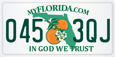 FL license plate 0453QJ