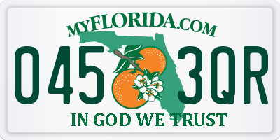 FL license plate 0453QR