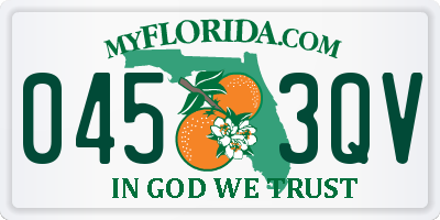 FL license plate 0453QV