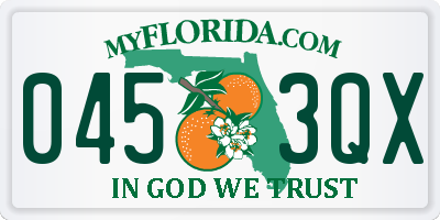 FL license plate 0453QX
