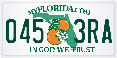 FL license plate 0453RA