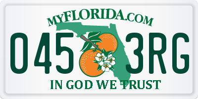 FL license plate 0453RG