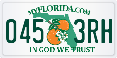 FL license plate 0453RH