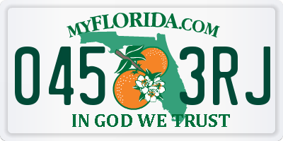 FL license plate 0453RJ
