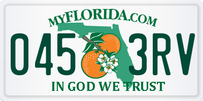 FL license plate 0453RV