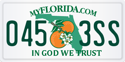 FL license plate 0453SS