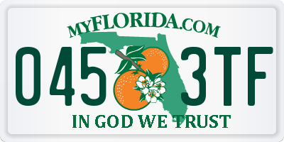 FL license plate 0453TF
