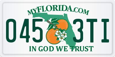 FL license plate 0453TI