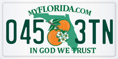 FL license plate 0453TN