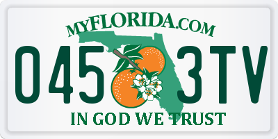 FL license plate 0453TV
