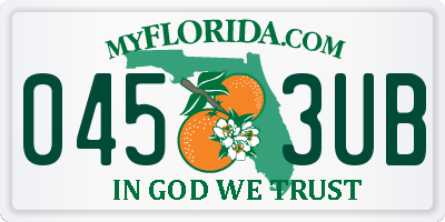 FL license plate 0453UB