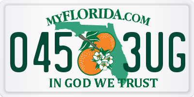 FL license plate 0453UG