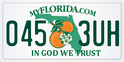 FL license plate 0453UH