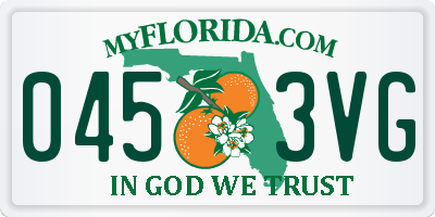 FL license plate 0453VG