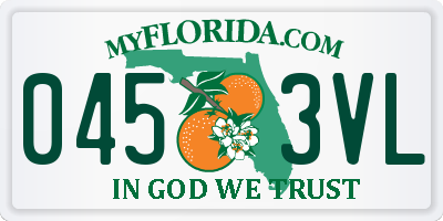 FL license plate 0453VL
